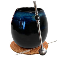 Zestaw Startowy Yerba Mate Matero Kamionkowe Aurora Bombilla Z Kamieniem