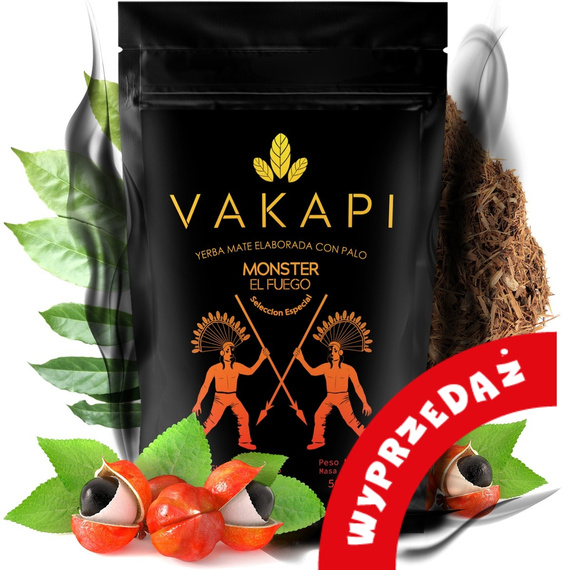 WYPRZEDAŻ - Yerba Mate Vakapi Monster El Fuego 500g - uszkodzone opakowanie