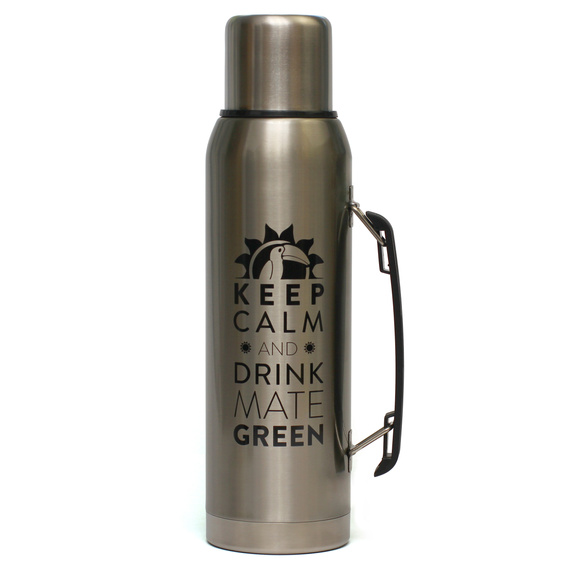 Big Termos Largoinox Silver Mate Green 1,3L