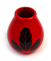 Tykwa ceramiczna Luka Hoja Red naczynie matero do yerba mate