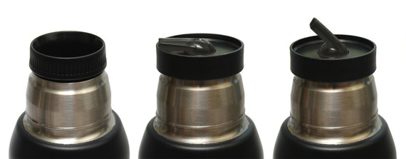 Duży Termos LARGOINOX Black Logo Inox 1,3l system nalewania