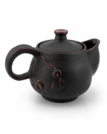 Miniaturowy ceramiczny zestaw do herbaty – ręcznie wykonany dzbanuszek i czarka 100 ml