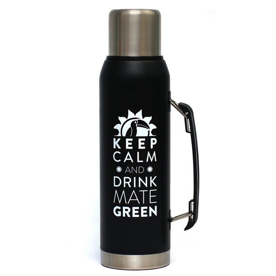 Duży Termos LARGOINOX Black Logo Inox 1,3l system nalewania