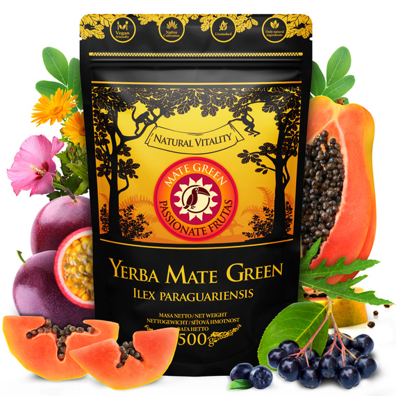 Zestaw Yerba Mate Passionate Frutas 500g Termolid 350ml Bombilla Korek