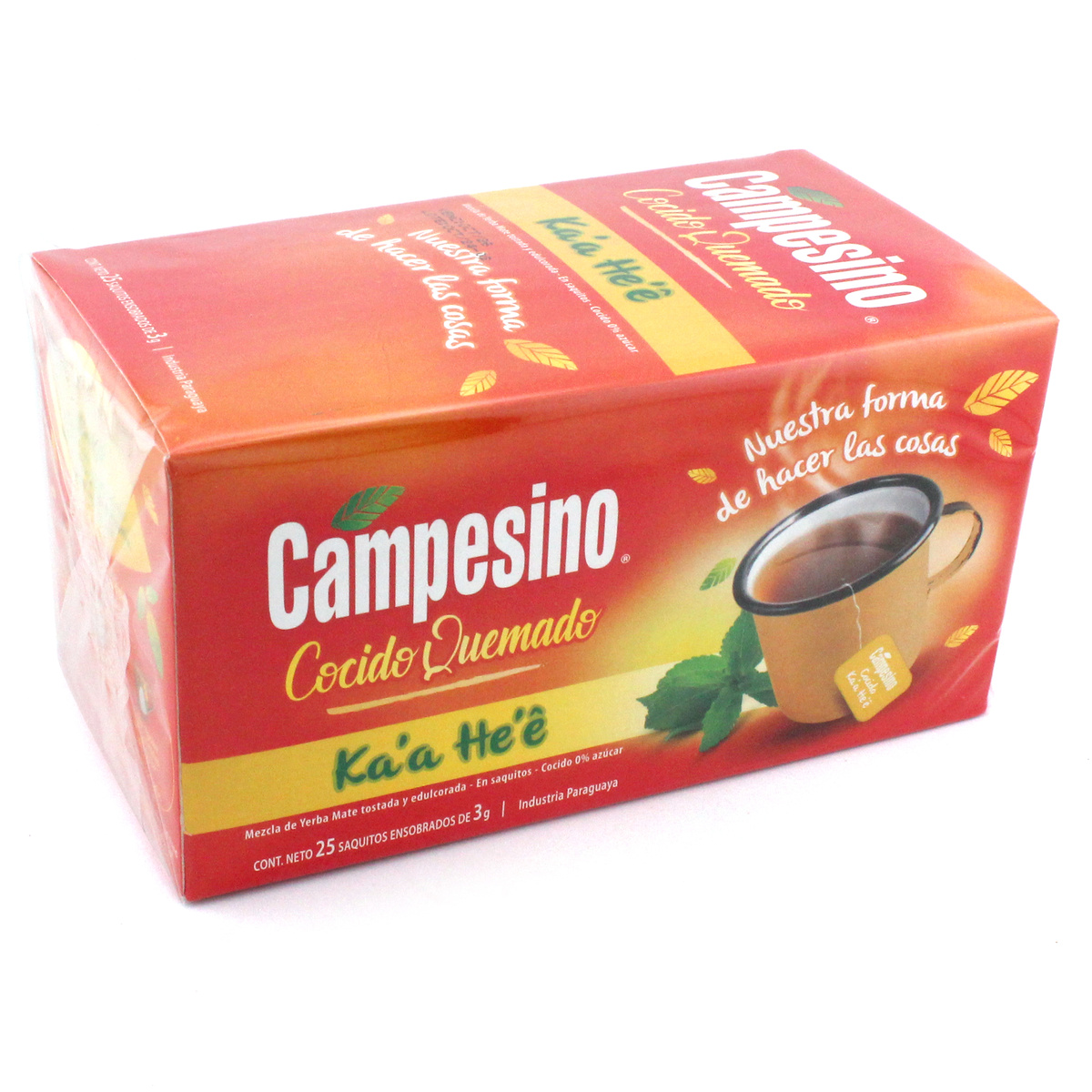 Yerba Mate Campesino Cocido Ka'a He'e con Stevia - saszetki 25 x 3g, 0.12 kg