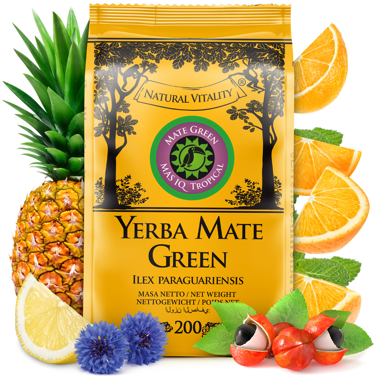 Yerba Mate Green MAS IQ Tropical, 0.05 kg