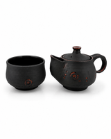 Miniaturowy ceramiczny zestaw do herbaty – ręcznie wykonany dzbanuszek i czarka 100 ml