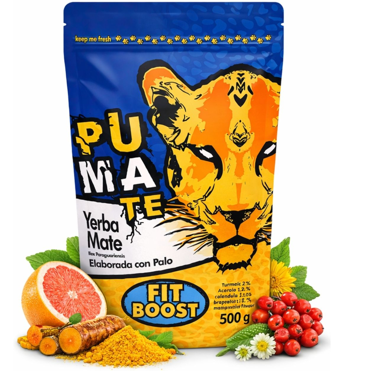 Yerba Mate PumaTe Fit Boost 500g, 0.5 kg