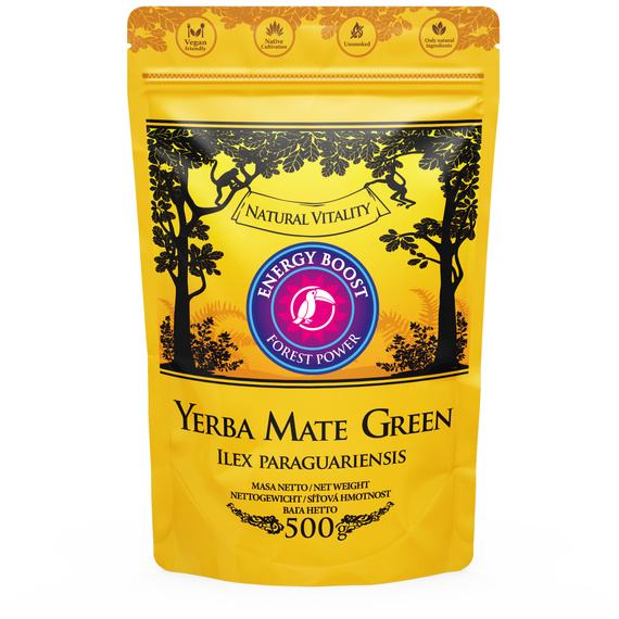 Yerba Mate Green ENERGY BOOST 500g Guarana sproszkowana