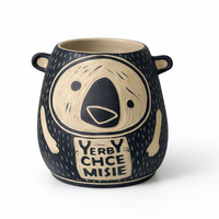 Kamionkowe matero "Yerby Chce Misie" 350 ml (toczone na kole garncarskim)