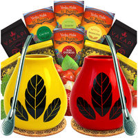 Zestaw na start dla dwojga Yerba Mate 10x50g 2x Bombilla 2x Matero