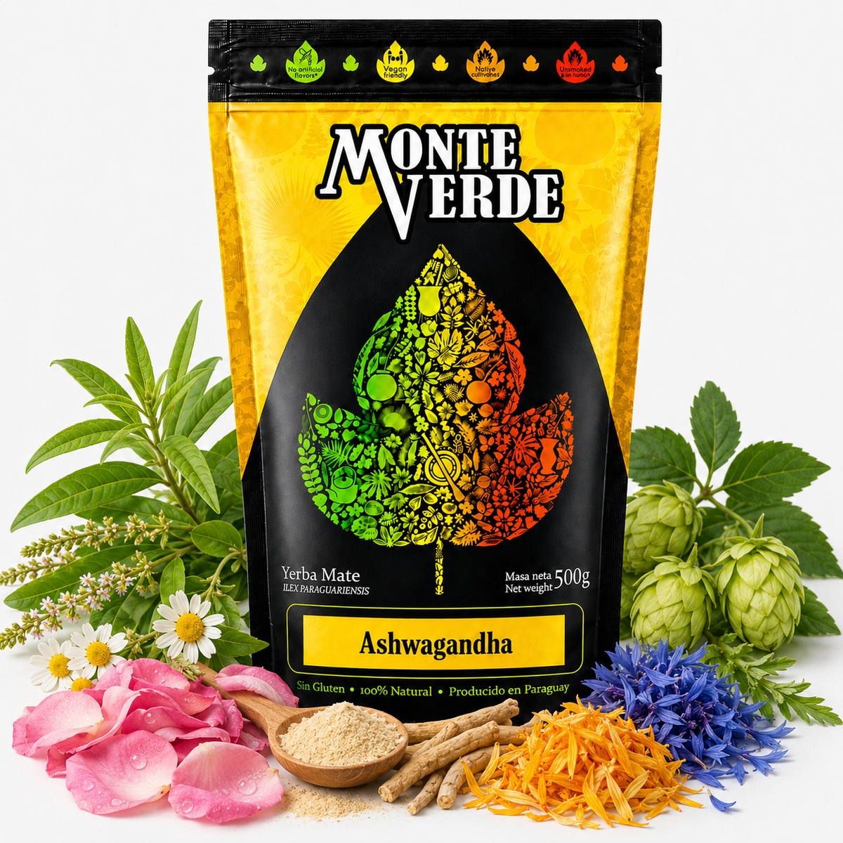 Yerba Mate Monte Verde ASHWAGANDHA 500g, 0.5 kg