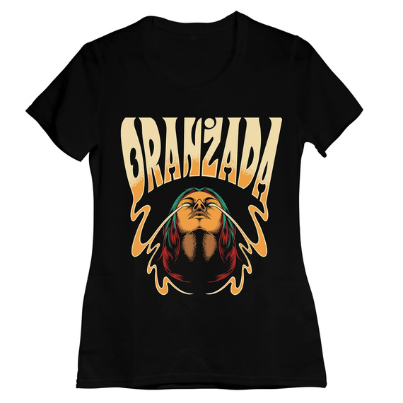 T-shirt Oranżada - koszulka damska z nadrukiem czarna