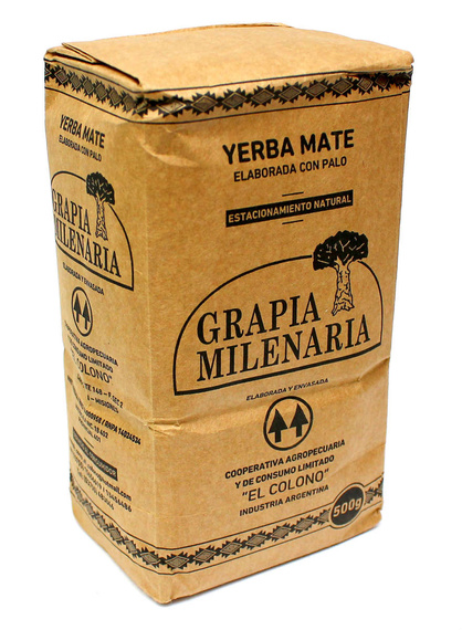 Yerba Mate Grapia Milenaria Elaborada con Palo 500 g argentyńska, rzemieślnicza