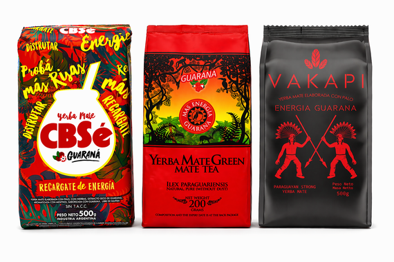 Zestaw Yerba Mate "Trzy Guarany" Argentyna, Paragwaj, Brazylia
