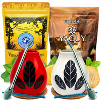 Zestaw: 2x 500g Yerba Mate  2x Matero 2x Bombilla