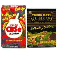 Yerba Mate KURUPI Menta Boldo + CBSe Guarana 2x0,5kg -34% TANIEJ!