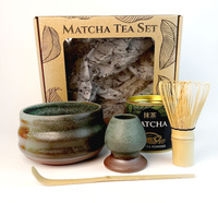 Zestaw Matcha Tea Set "TOFFIE Z MIĘTĄ" z ceramicznymi akcesoriami handmade w pudełku na prezent