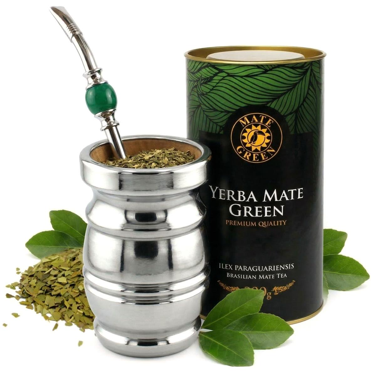 Ekskluzywny Zestaw Startowy Yerba Mate Green 300g w Puszce + Akcesoria Palo Santo Bombilla, 1.3 kg