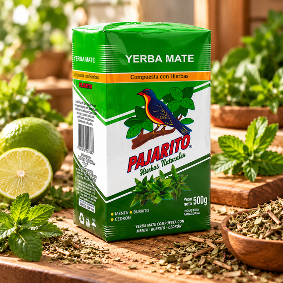Zestaw Yerba Mate Pajarito Hierbas 500g Matero 350ml Bombilla Podkładka