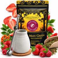 Zestaw Yerba Mate Green Fruit Force 500g Matero Bombilla BOLA GRIS Prezent