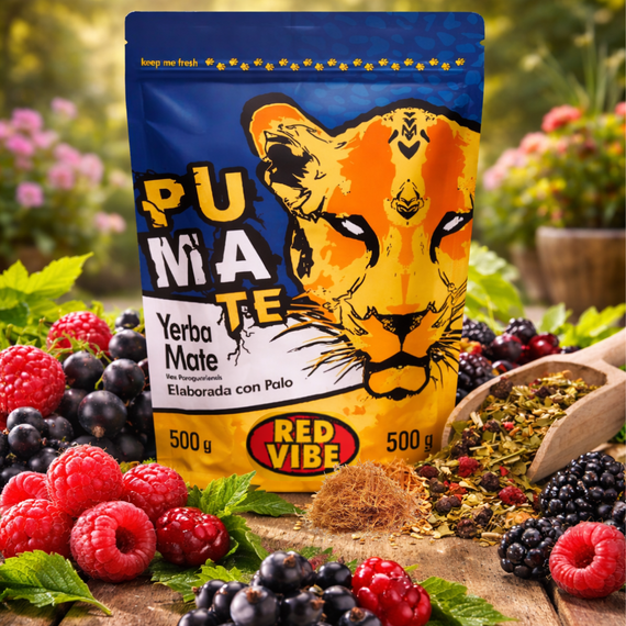 Zestaw Yerba Mate dla Dwojga PumaTe Red Vibe Matero Bombilla