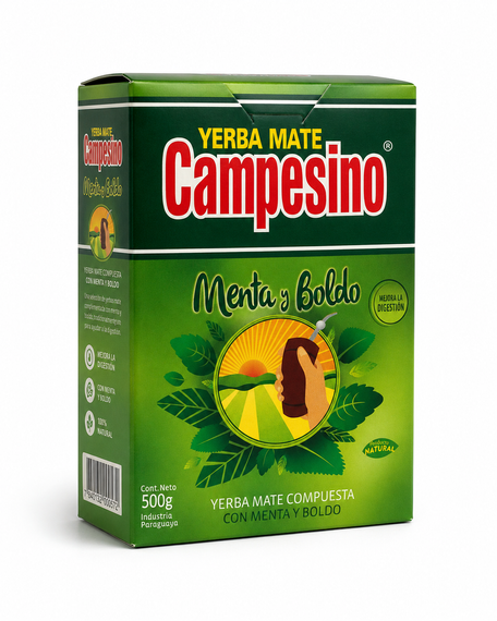 CAMPESINO MENTA y BOLDO Yerba Mate 10x500g
