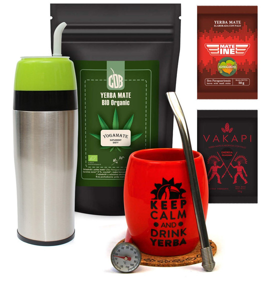 Zestaw Yerba Mate 500g Organic Energia + Yerbomos