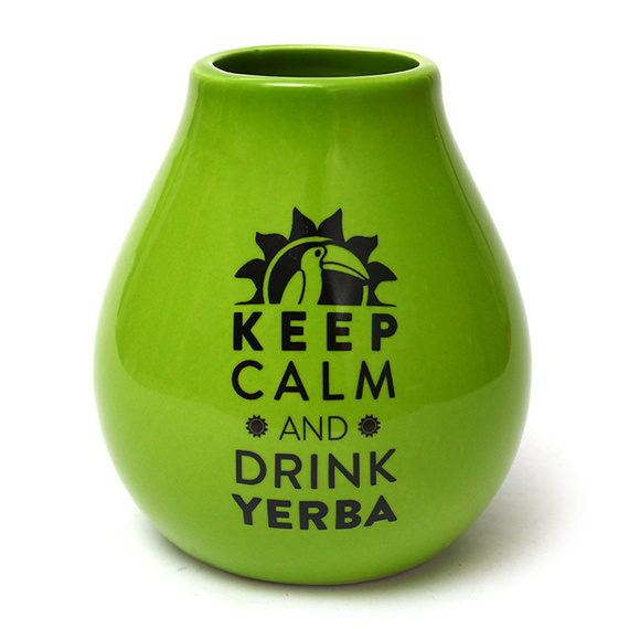 Zestaw Yerba Mate Green Cannabis Absinth 500g + Matero Tykwa Ceramiczna + Bombilla