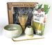 Zestaw Matcha Tea Set "Śnieżka" z ceramicznymi akcesoriami handmade w pudełku na prezent