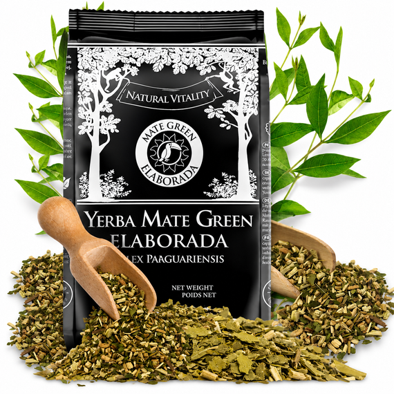 Zestaw Yerba Mate Green Elaborada 500g + Cuia Imbuia Yacuy