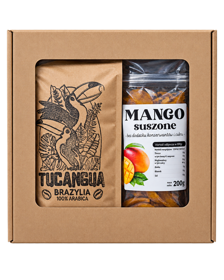 Zestaw na Prezent Kawa Tucangua  1000g 100% Arabica Santos Suszone Mango