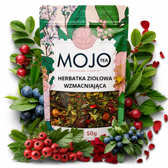 Zestaw 6 Herbat Funkcyjnych Mojo + Bombilla Prezent Relaks Zdrowie