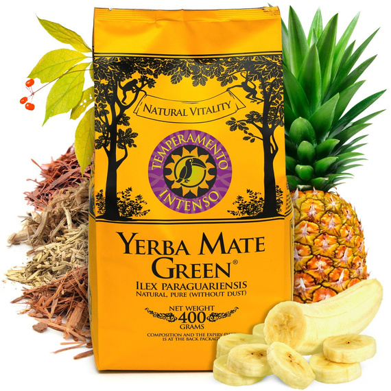 WYPRZEDAŻ - Yerba Mate Green Temperamento Intenso 400g - uszkodzone opakowanie