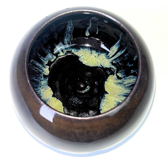 Naczynko do yerba mate "Onyx" toczone na kole, ceramika handmade 350ml