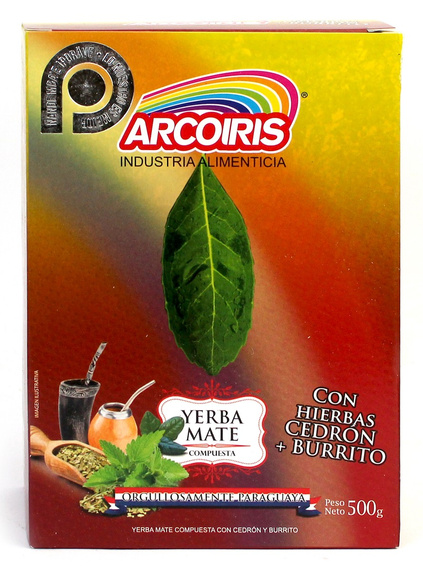 Yerba Mate Arcoiris Cedron y Burrito 500g