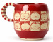 Ceramiczny kubek ręcznie robiony "Sad jabłkowy" 450ml