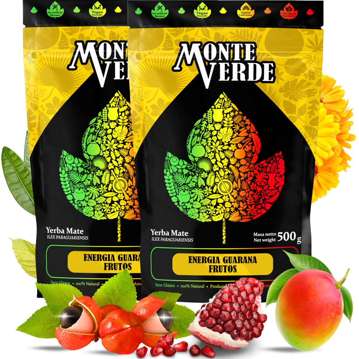 Yerba Mate Monte Verde Energia Guarana 500g + 500g GRATIS!, 1 kg
