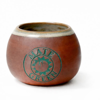 Naczynko do yerba mate "Czerwona Droga" toczone na kole, ceramika handmade  320-350 ml