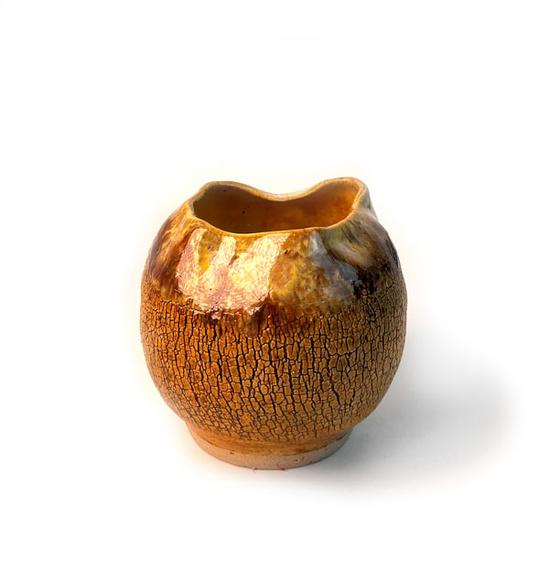 Matero ceramiczne do yerba mate Spękana Ziemia, rękodzieło, 300 ml. 