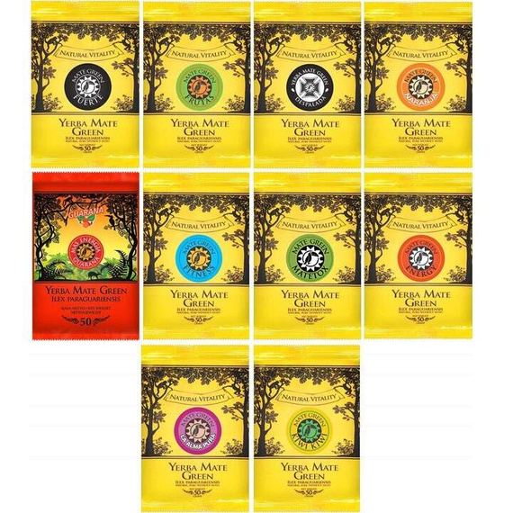 Zestaw próbek NAJLEPSZYCH Yerba Mate Green 10x50g 500g