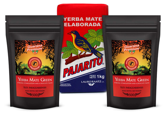 Yerba Mate PAJARITO 1kg + GUARANA ENERGIA 1kg=2kg
