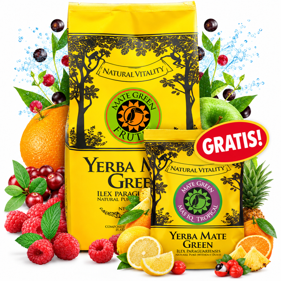 Yerba Mate Green FRUTAS 400g + 50g gratis