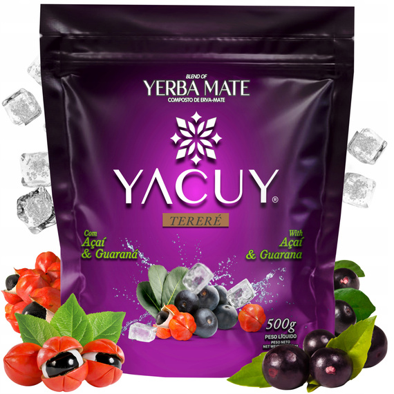 Yerba Mate Yacuy owocowe 3x 500g Cudowne Orzeźwienie Brazylijska Terere 1,5kg
