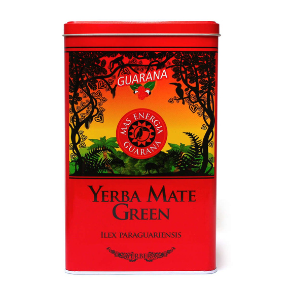WYPRZEDAŻ - Yerbera Puszka Mate Green Mas Energia Guarana - BRAK POKRYWKI odkształcenia / rysy