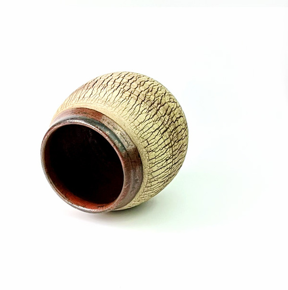 Matero ceramiczne do yerba mate Spękana Ziemia, rękodzieło, 250 ml. 