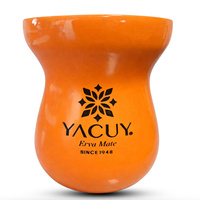 Naczynie do Yerba mate Chimarrao Yacuy Cuia De Madeira Imbuia 200-220 ml - mandarynkowa