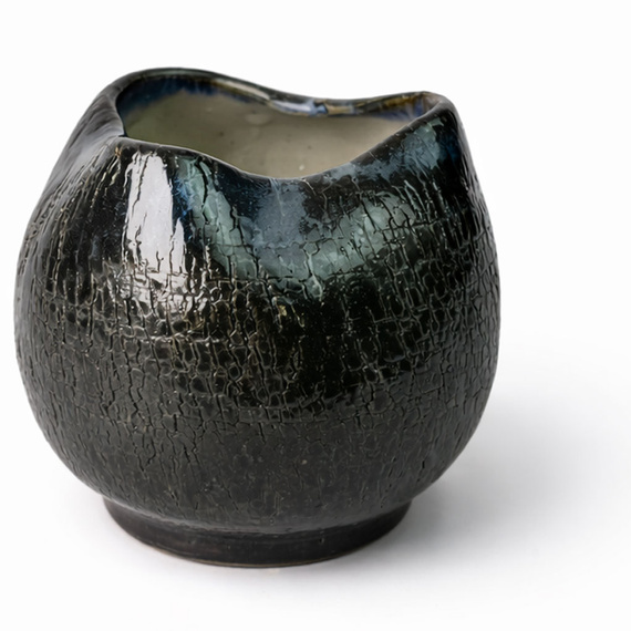 Matero ceramiczne do yerba mate Spękana Ziemia, rękodzieło, 300 ml. 