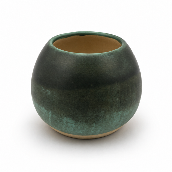 Naczynko do yerba mate Mate Green toczone na kole, ceramika handmade ~250 ml