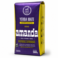 Yerba Mate Amanda Hierbas Serranas 500g - ziołowa, trzy rodzaje mięty